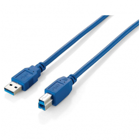 Equip cable usb-a 3.0 a usb-b mascle/mascle 3m blau