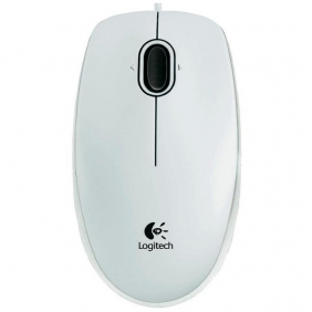 Logitech b100 ratón blanco