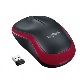 Logitech m185 ratón inalámbrico 1000dpi rojo