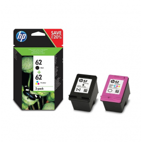 Hp 62 pack 2 cartuchos tinta original negro + tricolor