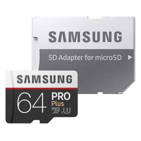Samsung microsd pro plus 2017 64gb clase 10 uhs-1 con adaptador