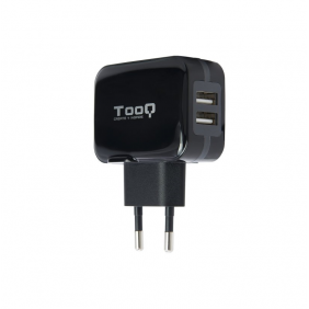 Tooq tqwc-1s02 cargador de pared 2xusb 5v 3.4a 17w negro