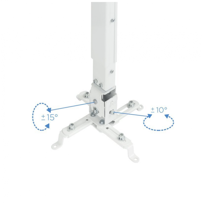 TooQ Soporte Proyector Universal Inclinable Techo Blanco