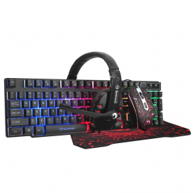 Scorpion dt.-cm370 pack 4 en 1 gaming teclat + ratolí + auriculars + catifeta