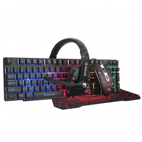 Scorpion ma-cm370 pack 4 en 1 gaming teclado + ratón + auriculares + alfombrilla