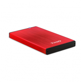 Tooq tqe 2527 carcasa usb 30 para discos duros 25 sata 3 roja