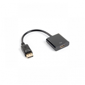 Lanberg adaptador dislayport 1.2 a hdmi macho/hembra 10cm negro