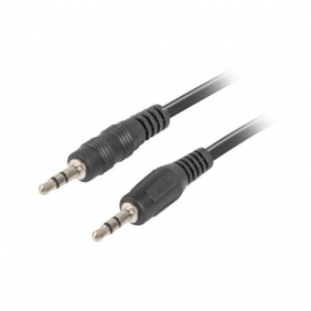Lanberg cable audio minijack 3.5mm 3 pin macho/macho 2m negro