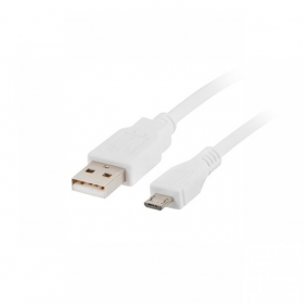 Lanberg cable micro usb a usb 2.0 1m blanc