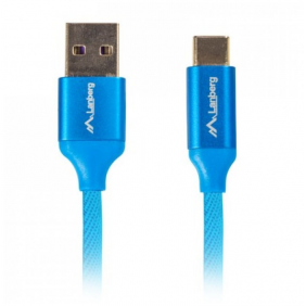 Lanberg cable premium usb-c a usb-a 2.0 qc 3.0 macho/macho 1.8m azul