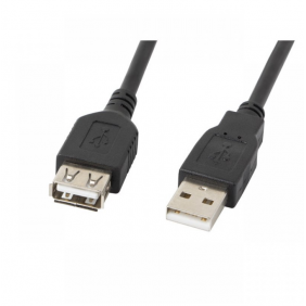 Lanberg cable usb-a 2.0 macho/hembra 1.8m negro