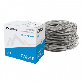 Lanberg bobina cable de red rj45 cat.5e utp rigido cca 305m gris