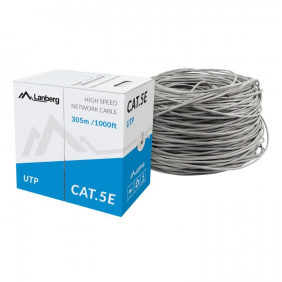 Lanberg bobina cable de xarxa rj45 cat.5e utp rigido cca 305m gris