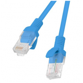 Lanberg cable de red rj45 utp cat.6 1m azul