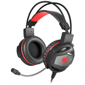 Genesis neon 350 auriculares gaming negro/rojo