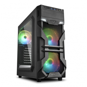 Sharkoon vg7-w rgb atx acrílic usb 3.0 argb negra