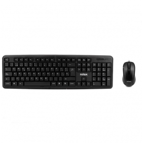 Nilox combo teclado + ratón usb negro