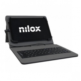 Nilox funda universal con teclado negra para tablet hasta 10.1"