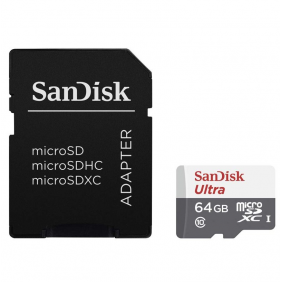 Sandisk ultra microsdxc 64gb clase 10 uhs-i + adaptador