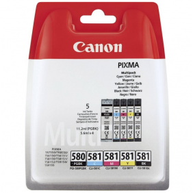 Canon pgi-580/cli-581 pack 2 cartuchos tinta original negro + tricolor