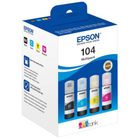 Epson 104 ampolla de tinta negre/cian/groc/magenta