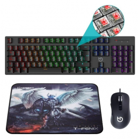 Hiditec pack gaming teclat + ratolí + catifeta