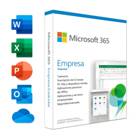 Microsoft 365 empresa estándar 1 usuario 1 año 5 dispositivos