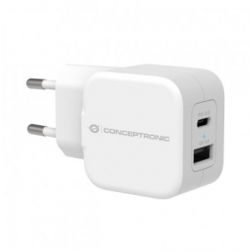 Conceptronic althea cargador de pared usb-c/usb 2.0 20w blanco