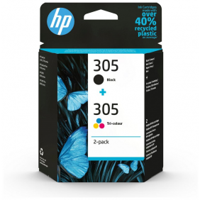 Hp 305 pack 2 cartuchos tinta original negro/tricolor