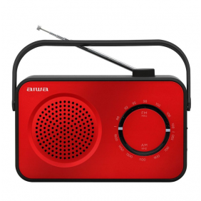 Aiwa r-190 radio analógica am/fm roja
