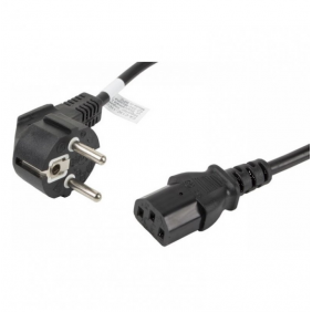 Lanberg cable de extensión cee 7/7 a iec 320 c13 macho/hembra 1.8m vde negro