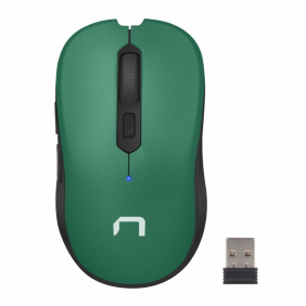 Natec robin ratón Óptico inalámbrico 1600 dpi verde
