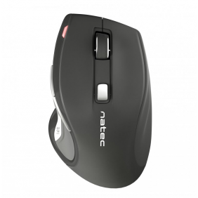 Natec jaguar ratón inalámbrico Óptico 2400 dpi negro/gris