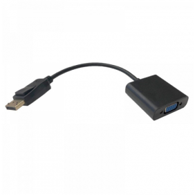 3go cable adaptador displayport a vga mascle/femella 15cm negre