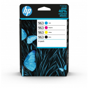 Hp 963 pack 4 cartuchos tinta original negro/cian/magenta/amarillo