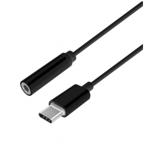 Aisens adaptador usb-c macho a jack 3.5mm hembra 15cm negro