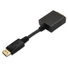 Aisens adaptador displayport a dvi-d macho/hembra 15cm negro