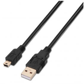 Aisens cable usb 2.0 a mini usb mascle/mascle 0.5m negre