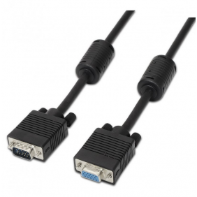 Aisens cable svga con ferrita macho/hembra 1.8m negro