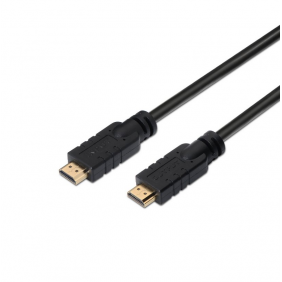 Aisens cable hdmi 2.0 premium 4k 60hz 18gbps mascle/mascle amb repetidor 25m negre