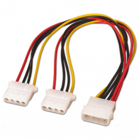 Aisens cable de alimentación molex 4-pin a 2xmolex 4-pin macho/hembra 20cm