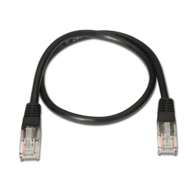 Aisens cable de red rj45 cat.5e utp awg24 50cm negro