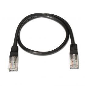 Aisens cable de xarxa rj45 cat.5e utp awg24 50cm negre