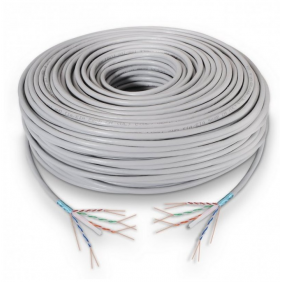 Aisens bobina cable de red rj45 cat.6 ftp rígido 100m gris