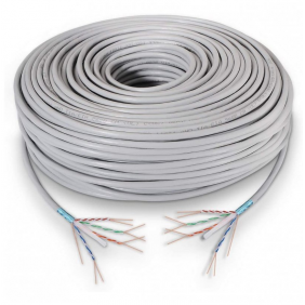 Aisens bobina cable de red rj45 cat.6 ftp rígido 305m gris