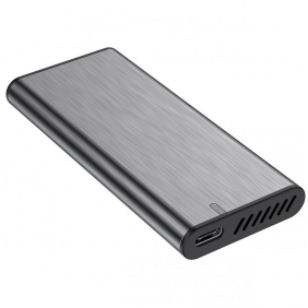 Aisens ultra data caixa externa per a disc dur ssd m.2 sata usb-c 3.1 grisa