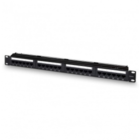 Aisens patch panel 24 puertos utp cat.6 1u 19"