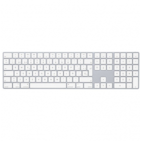 Apple magic keyboard con teclado numérico blanco