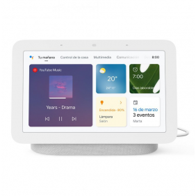 Google nest hub 2º generación altavoz inteligente y asistente con pantalla tiza