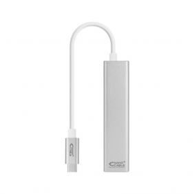 Nanocable conversor usb-c a ethernet gigabit + 3x usb 3.0 15cm